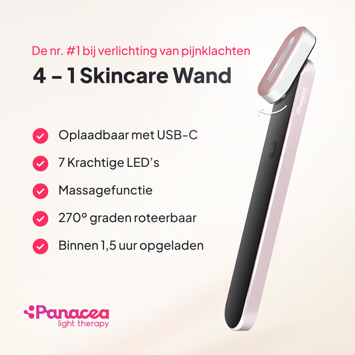 4in1 Skincare Red Light Therapy Wand