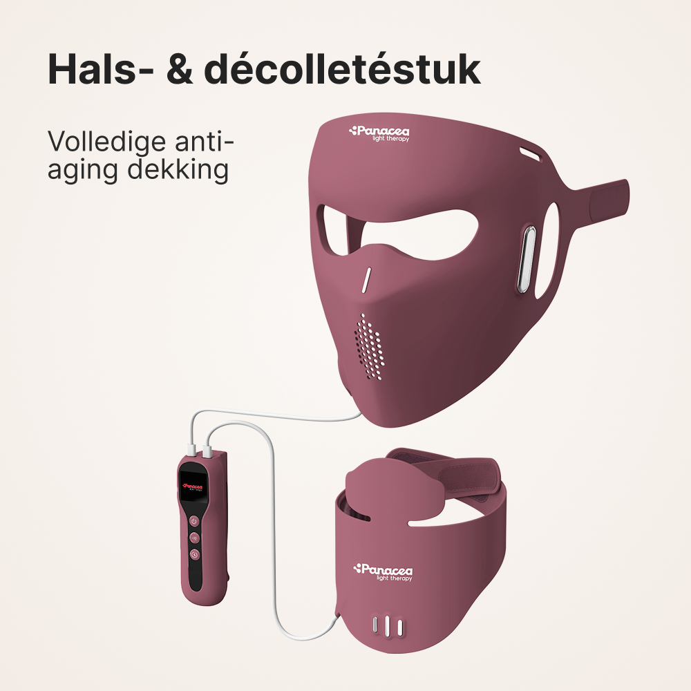 Aurora LED Gezichtsmasker + Décolleté – Rood & Nabij-infrarood Lichttherapie