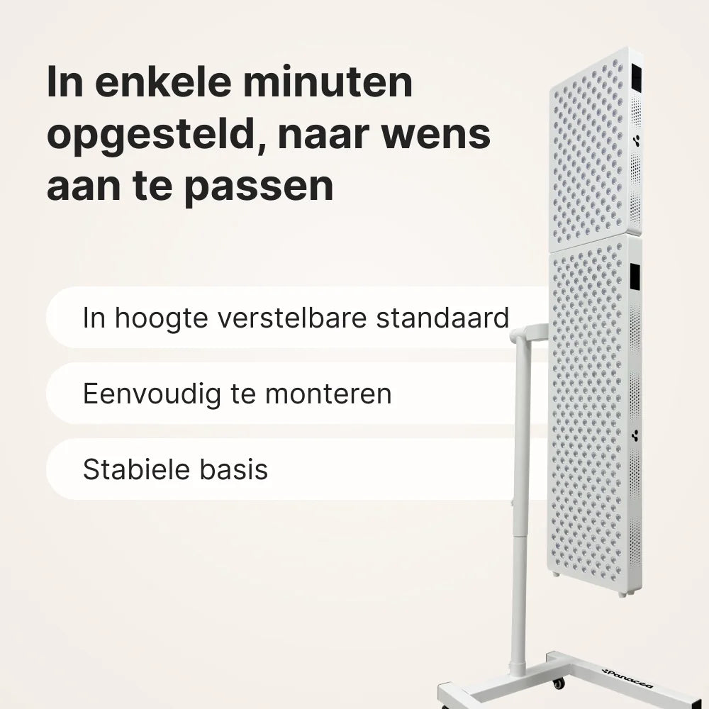 ATP Pro Combo Set: 700 en 1500 paneel verticaal op de standaard, in hoogte verstelbaar, eenvoudig te monteren, stabiele basis
