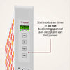 Bedieningspaneel aan de zijkant van het ATP Pure paneel met display en knoppen RED, NIR, TIME+ en TIME-