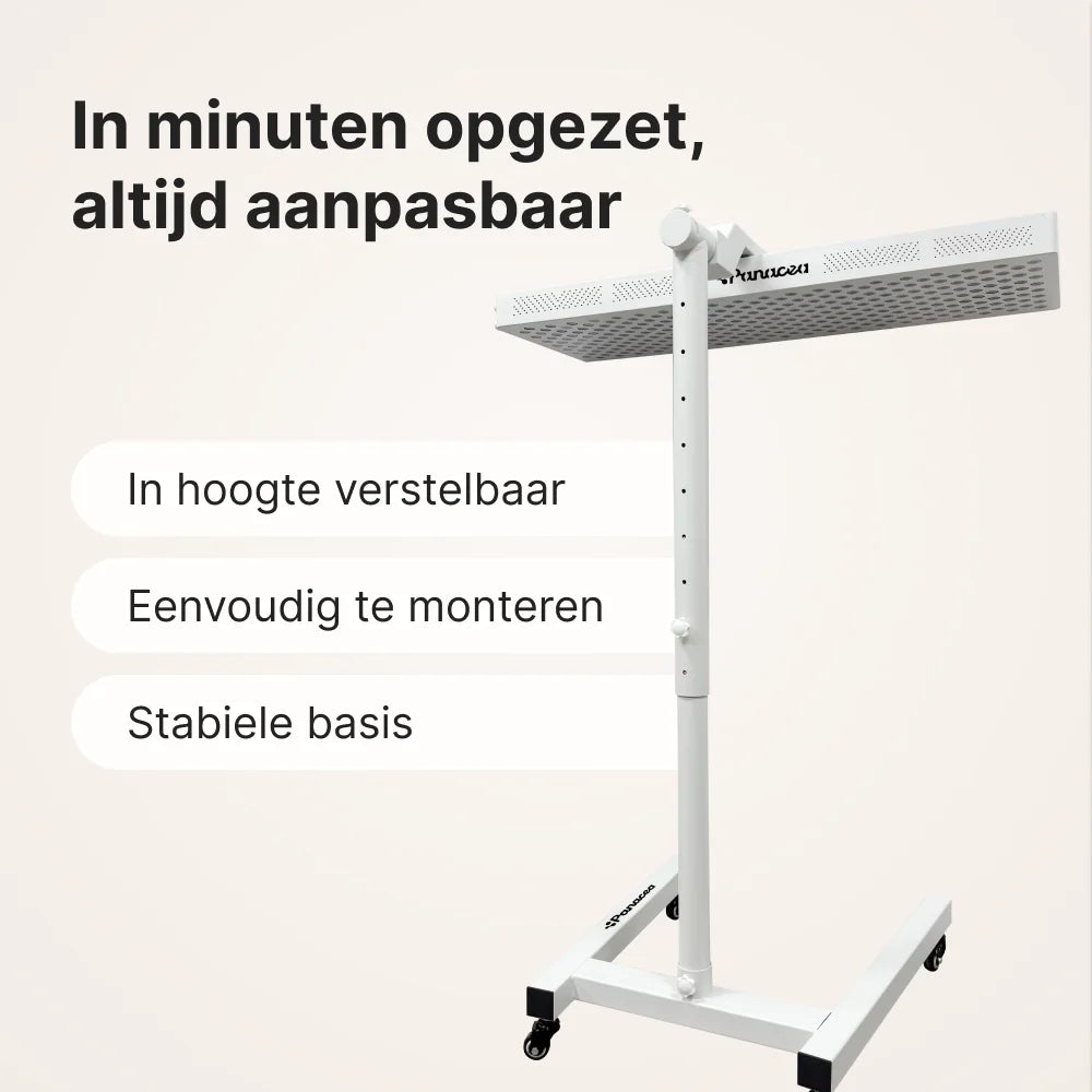 ATP Pure 1500 horizontaal op de verrijdbare standaard: in hoogte verstelbaar, eenvoudig te monteren, stabiele basis
