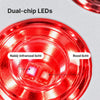 Close-up van een dual-chip LED van de ATP Pure 1500 met een chip voor nabij-infrarood en een chip voor rood licht