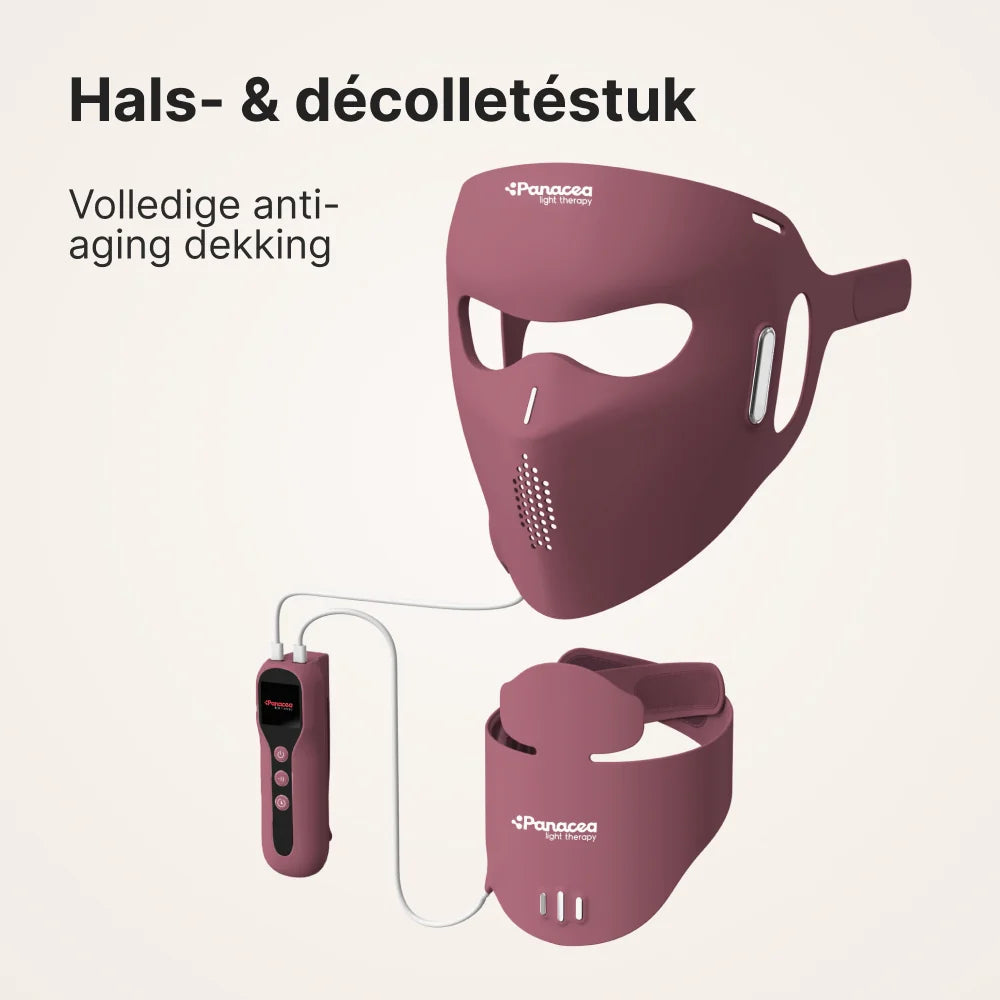Panacea LED Masker met hals- en décolletéstuk voor volledige anti-aging dekking van gezicht, hals en décolleté