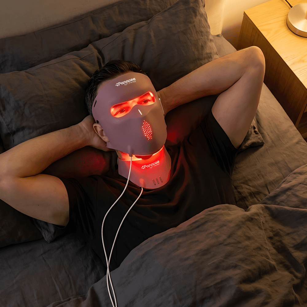 Aurora LED Gezichtsmasker + Décolleté – Rood & Nabij-infrarood Lichttherapie