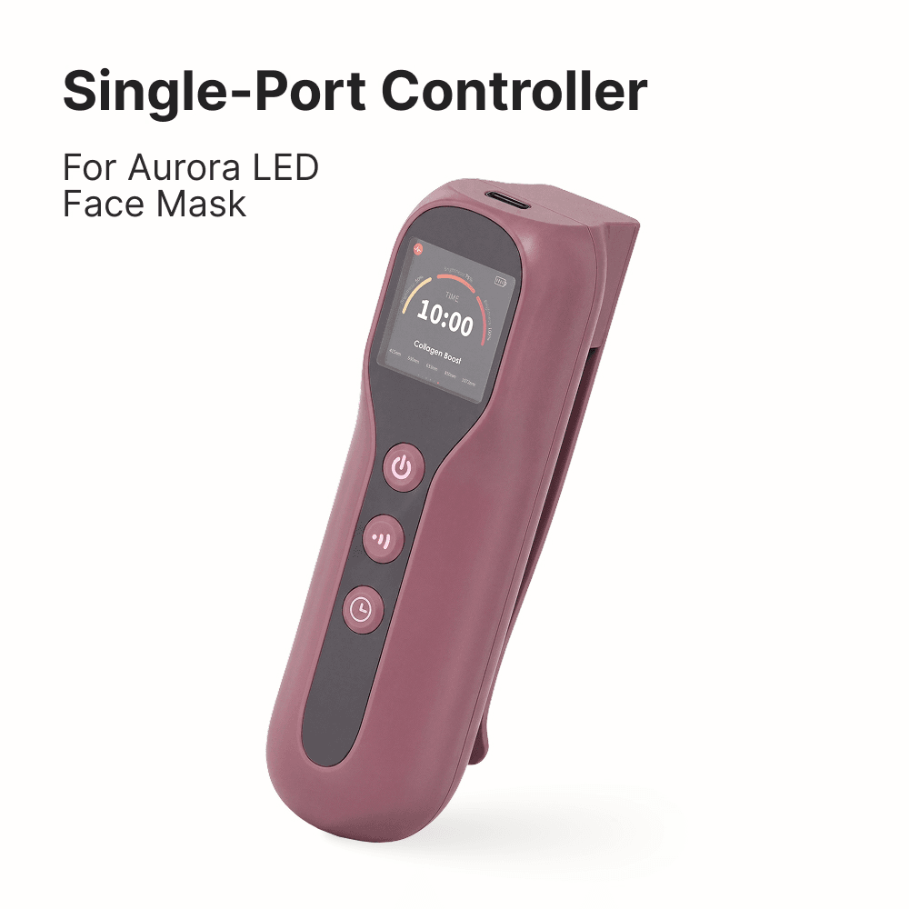 Single-port afstandsbediening voor het Panacea LED Masker, met display en drie knoppen