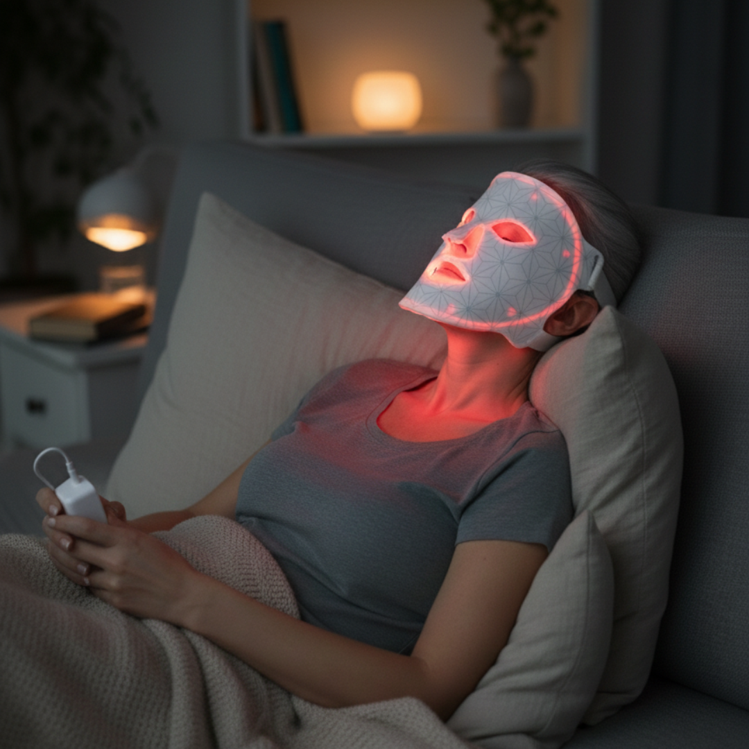 LED Face Mask Rood Lichttherapie Gezichtsmasker