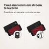 TheraFlex riem in twee uitvoeringen: met draadloze controller op batterij of met bedrade controller