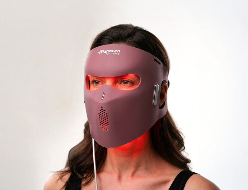 Woman wearing the Panacea LED Mask