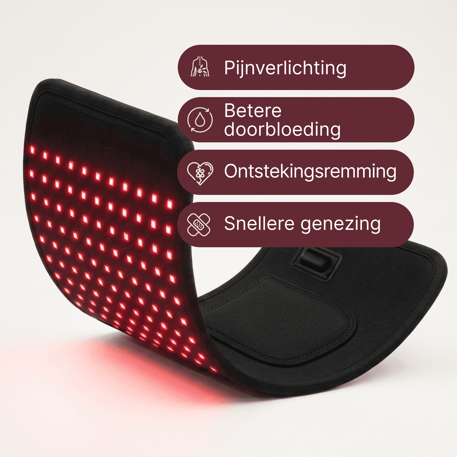 Roodlichttherapie band TheraFlex Wired – 120 LEDs 660 nm en 850 nm