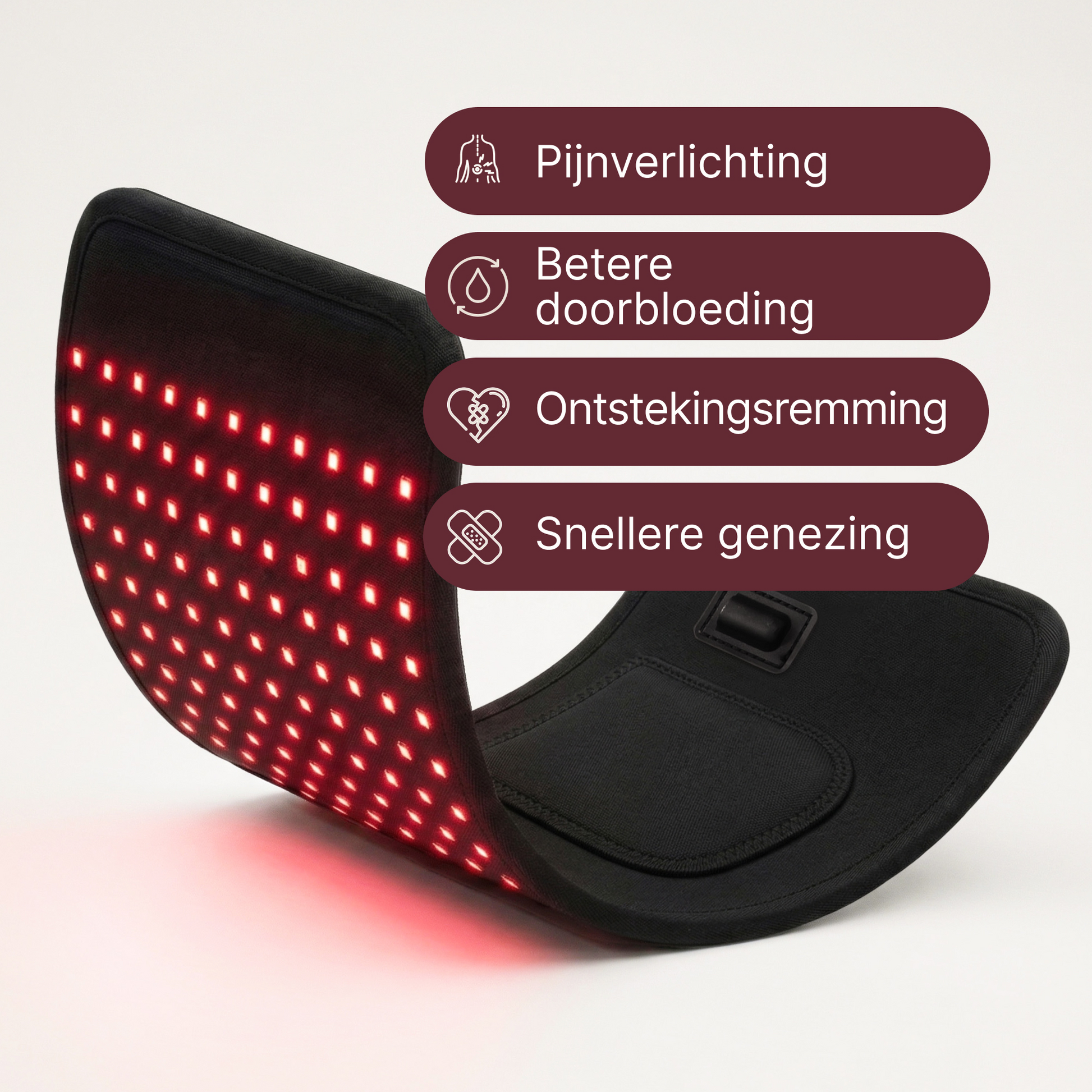 Roodlichttherapie band TheraFlex Wired – 120 LEDs 660 nm en 850 nm