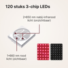 Draadloze roodlichttherapie band met 120 brandende 3-chip LEDs