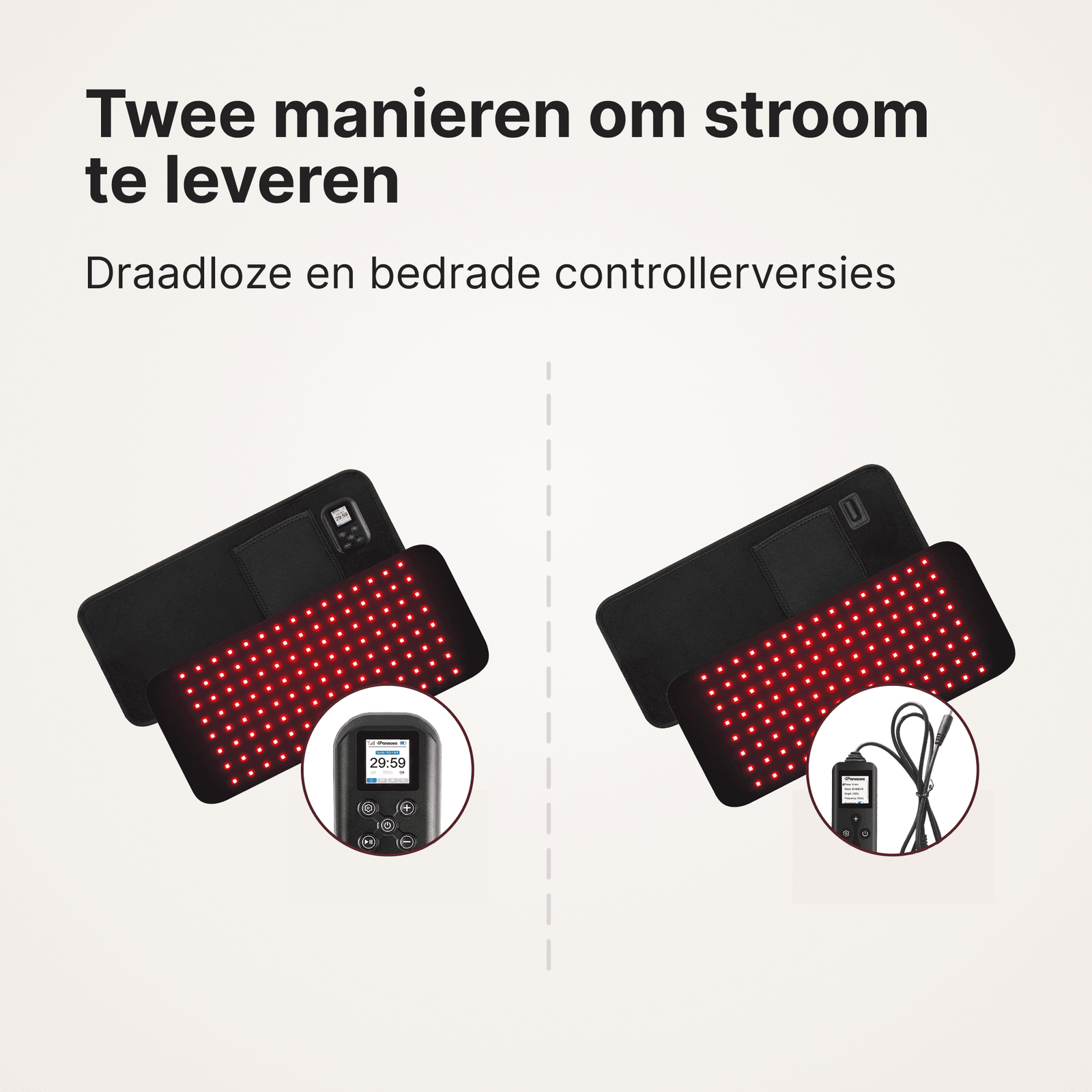 TheraFlex roodlicht band Wired versie – 120 LEDs en breathing mode